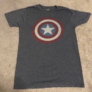 distressed marvel captain america t - shirt